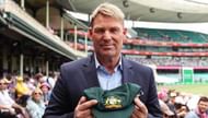 Shane Warne with his baggy green.